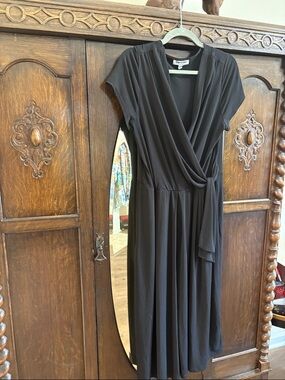 Shelby & Palmer Black Wrap-Style Jumpsuit